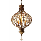 IRON CRYSTAL GLOBE CHANDELIER | CLDSA0255
