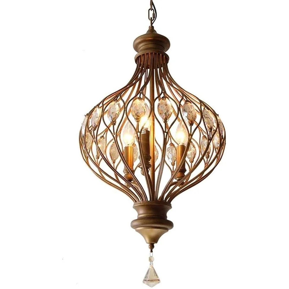 IRON CRYSTAL GLOBE CHANDELIER | CLDSA0255