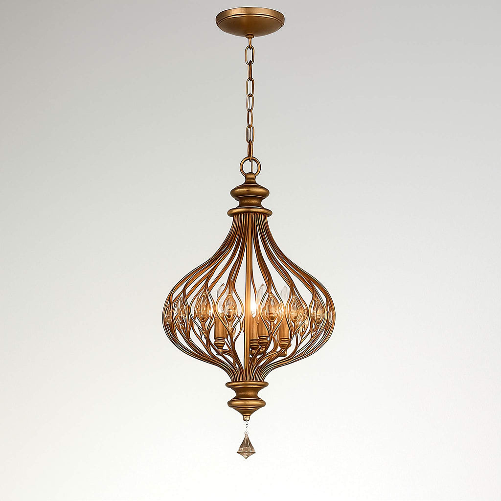 IRON CRYSTAL GLOBE CHANDELIER | CLDSA0255