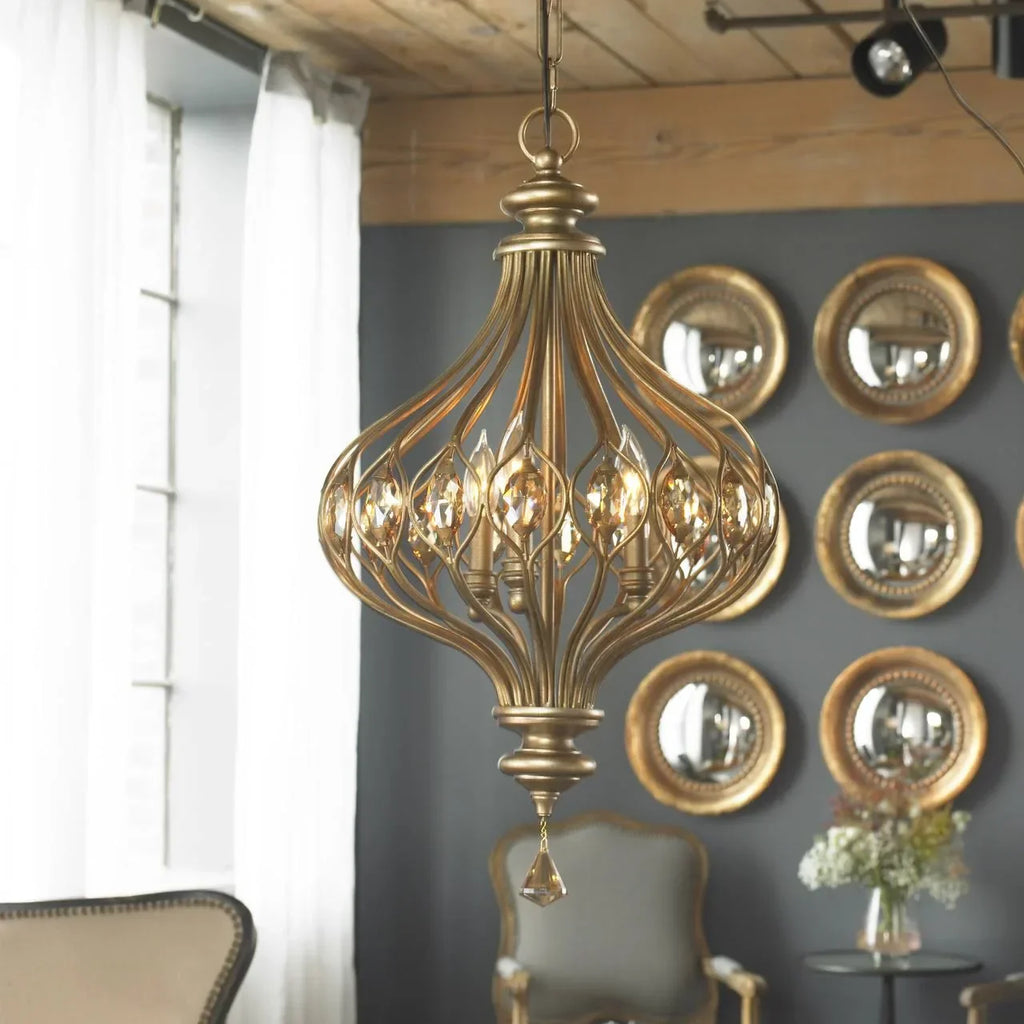 IRON CRYSTAL GLOBE CHANDELIER | CLDSA0255
