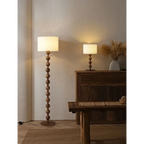 JAPANDI WOOD LINEN FLOOR LAMP SIRMIONE SERIES | TABLE & FLOOR LAMP