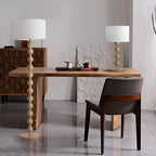 JAPANDI WOOD LINEN FLOOR LAMP SIRMIONE SERIES | TABLE & FLOOR LAMP