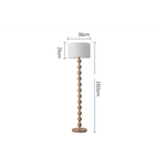JAPANDI WOOD LINEN FLOOR LAMP SIRMIONE SERIES | TABLE & FLOOR LAMP