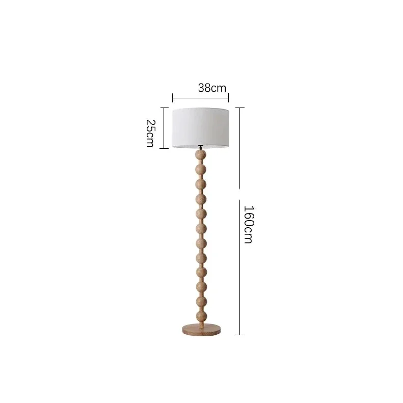 JAPANDI WOOD LINEN FLOOR LAMP SIRMIONE SERIES | TABLE & FLOOR LAMP