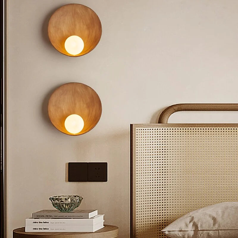 JAPANESE CERAMIC EARTH TONES WALL LAMP