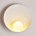 JAPANESE CERAMIC EARTH TONES WALL LAMP