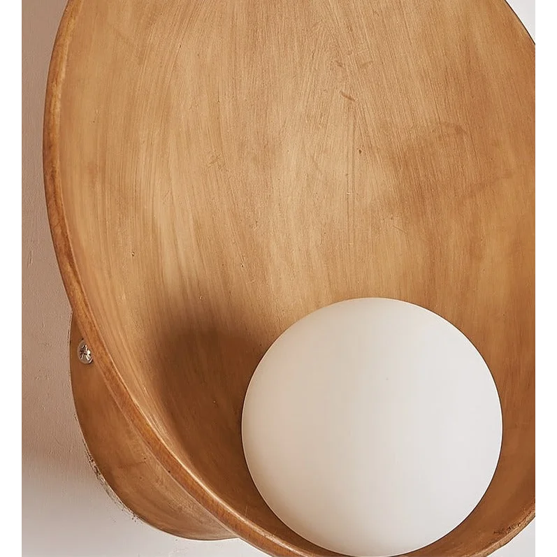 JAPANESE CERAMIC EARTH TONES WALL LAMP