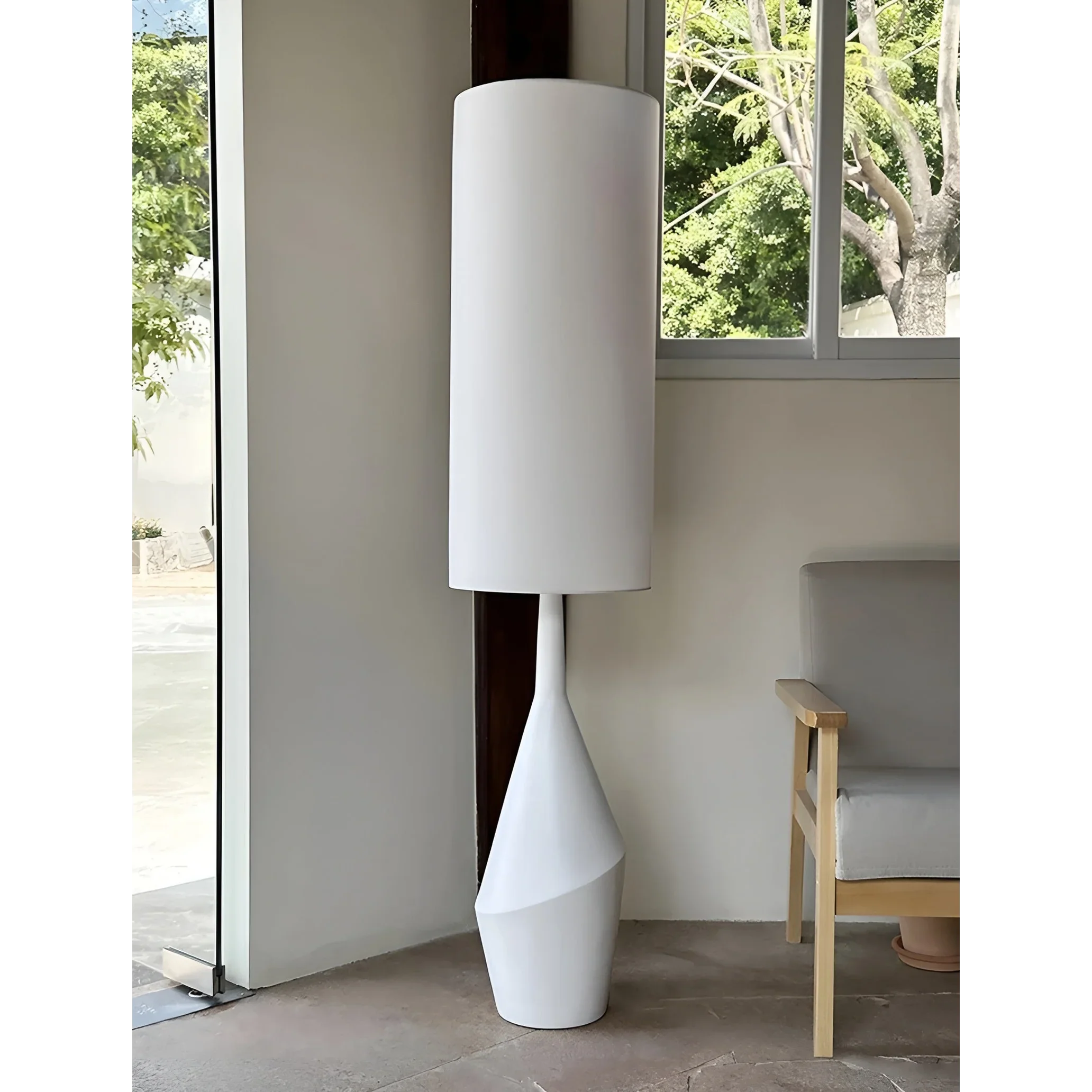 KINSEK WHITE MODERN STYLE FLOOR LAMP | CL852202