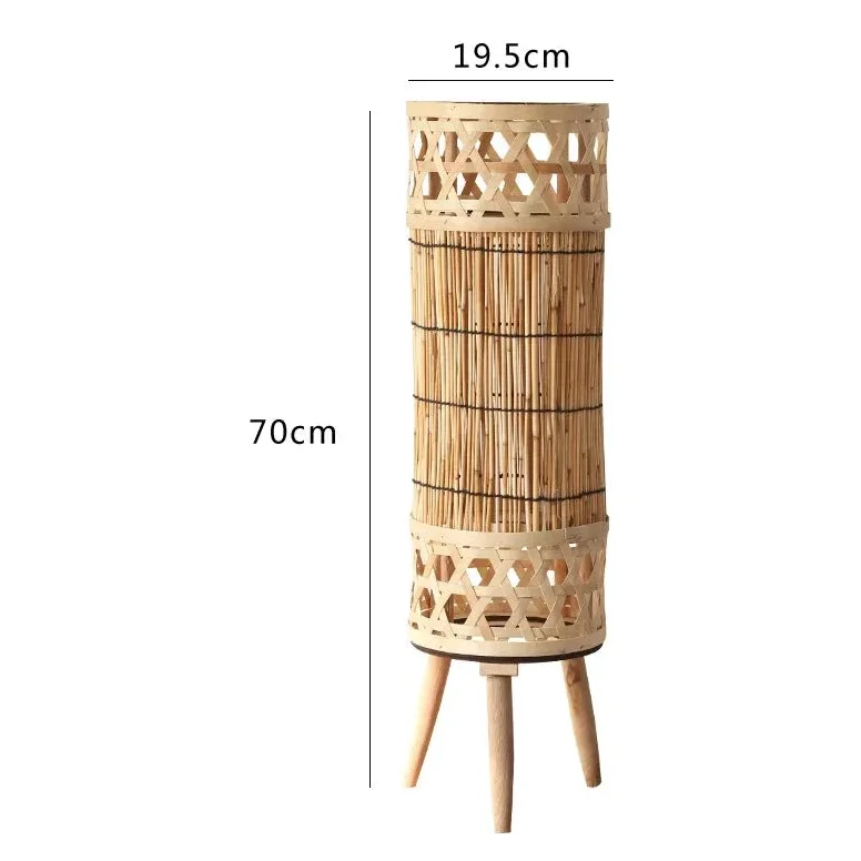 KNITTED BAMBOO TOWER LAMP