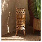 KNITTED BAMBOO TOWER LAMP
