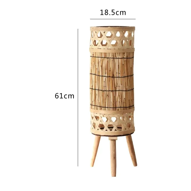 KNITTED BAMBOO TOWER LAMP
