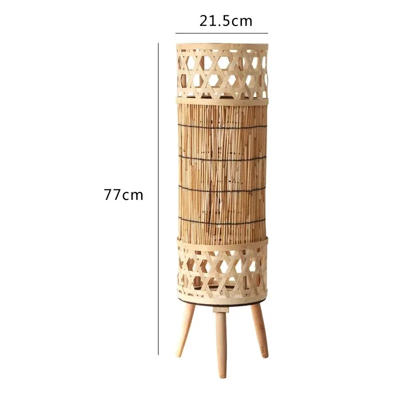 KNITTED BAMBOO TOWER LAMP