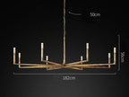 LARGE COPPER LINEAR BRASS CHANDELIER | CLRE0079CL