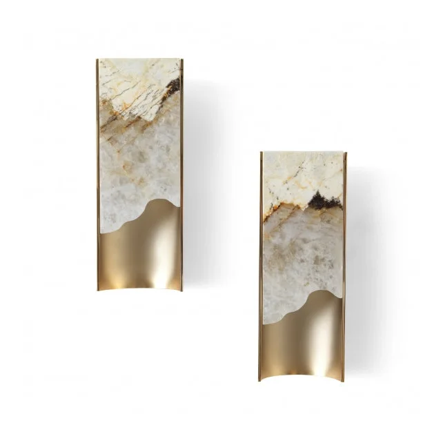 LARGE NATURAL STONE WALL SCONCE | CLVIS027L