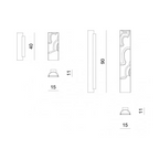 LARGE NATURAL STONE WALL SCONCE | CLVIS027L