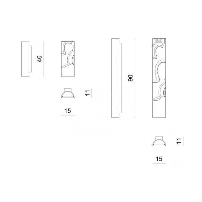 LARGE NATURAL STONE WALL SCONCE | CLVIS027L