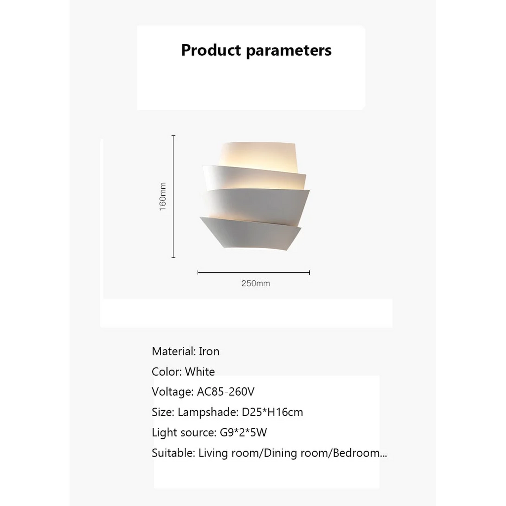 LE SOLEIL WHITE METAL WALL LAMP