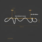 LED ACRYLIC FLEXIBLE TUBE CEILING LIGHT FIXTURE