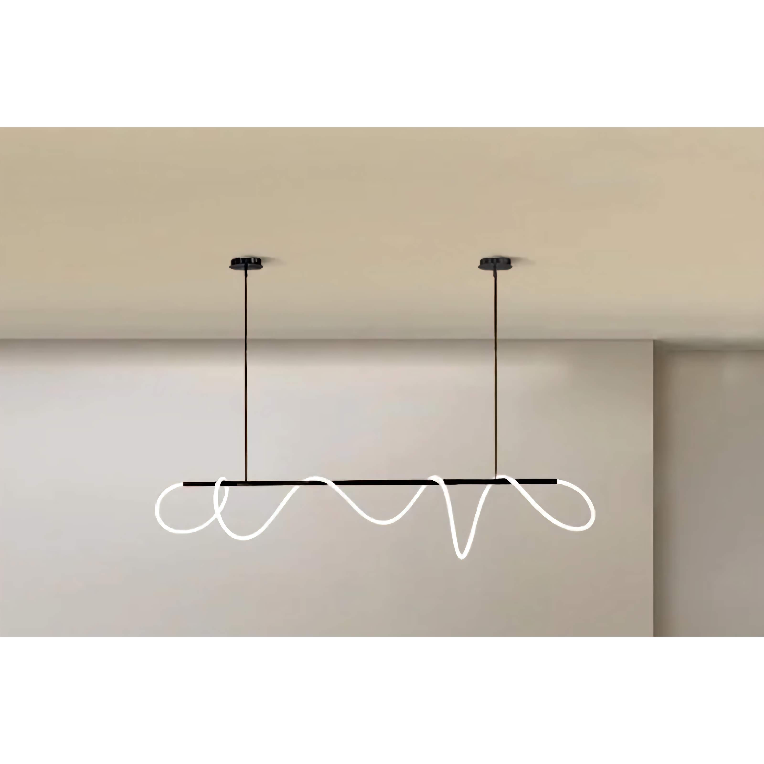 LED ACRYLIC FLEXIBLE TUBE CEILING LIGHT FIXTURE