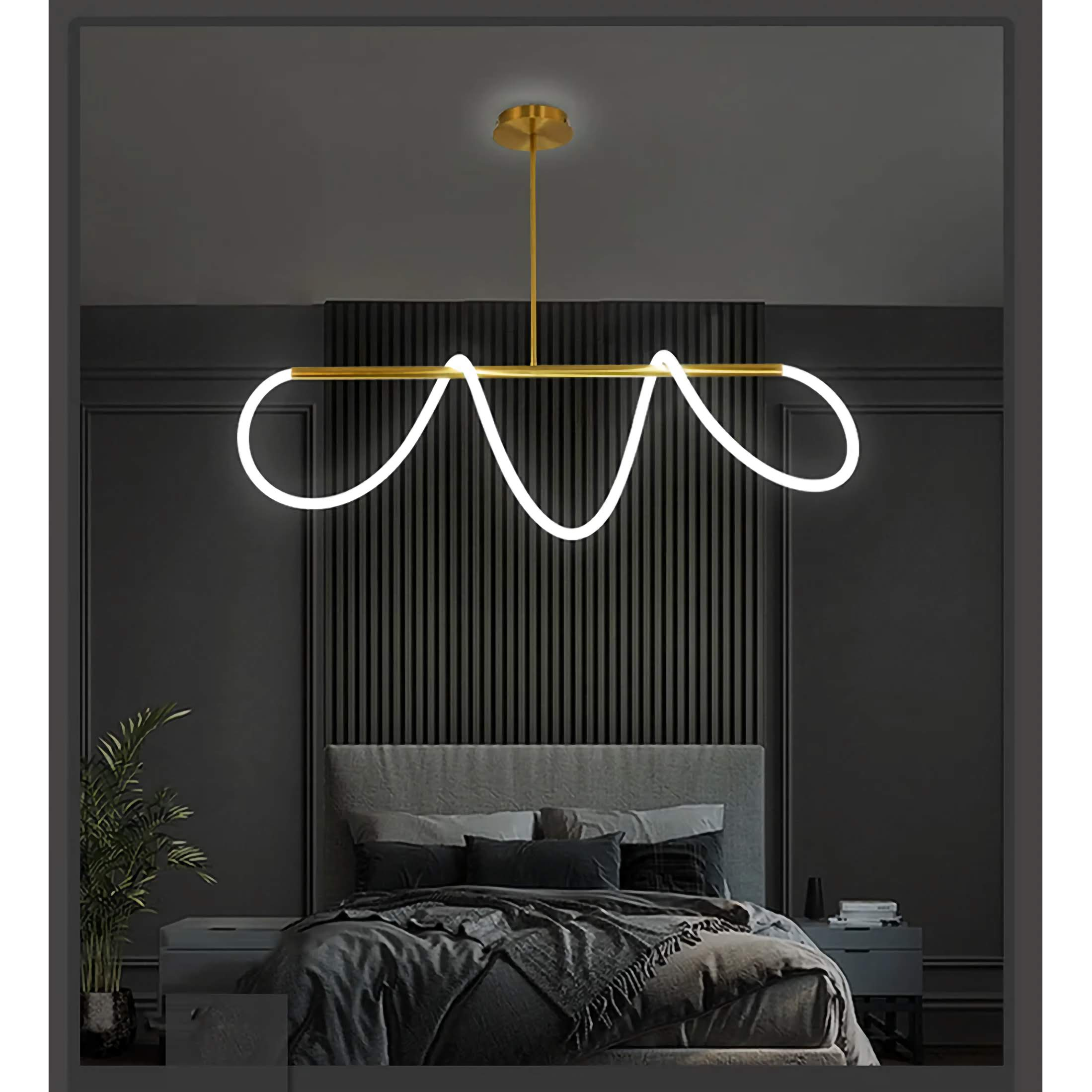 LED ACRYLIC FLEXIBLE TUBE CEILING LIGHT FIXTURE