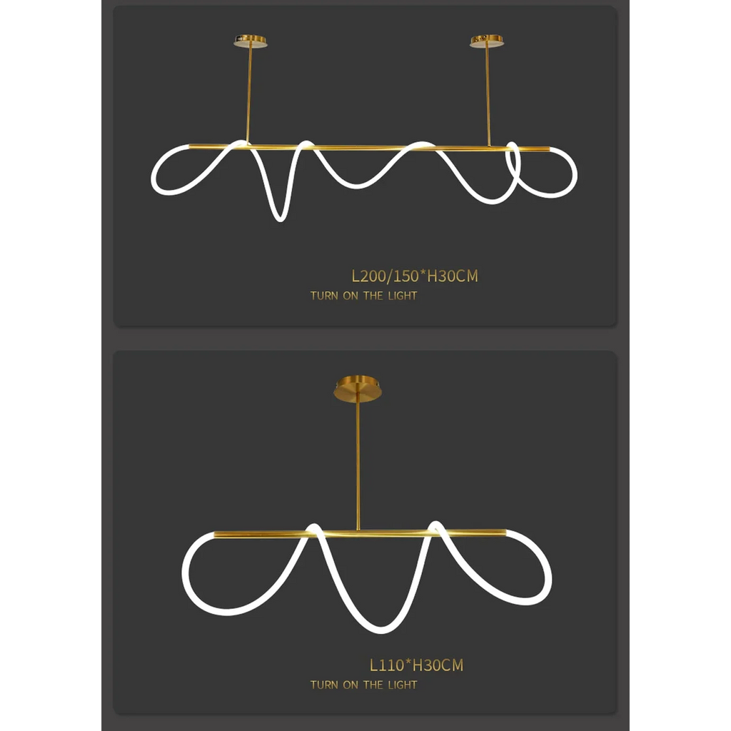 LED ACRYLIC FLEXIBLE TUBE CEILING LIGHT FIXTURE