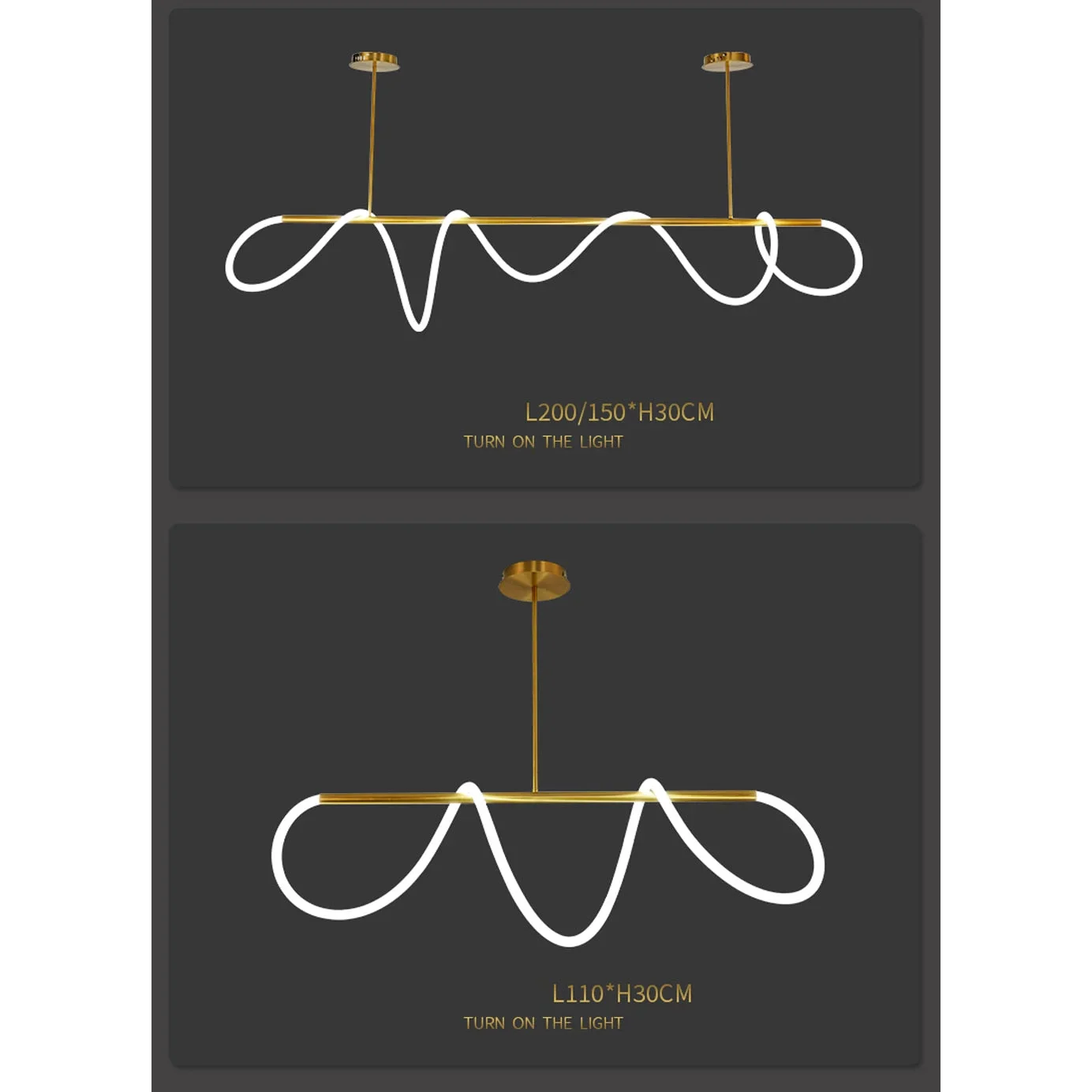 LED ACRYLIC FLEXIBLE TUBE CEILING LIGHT FIXTURE