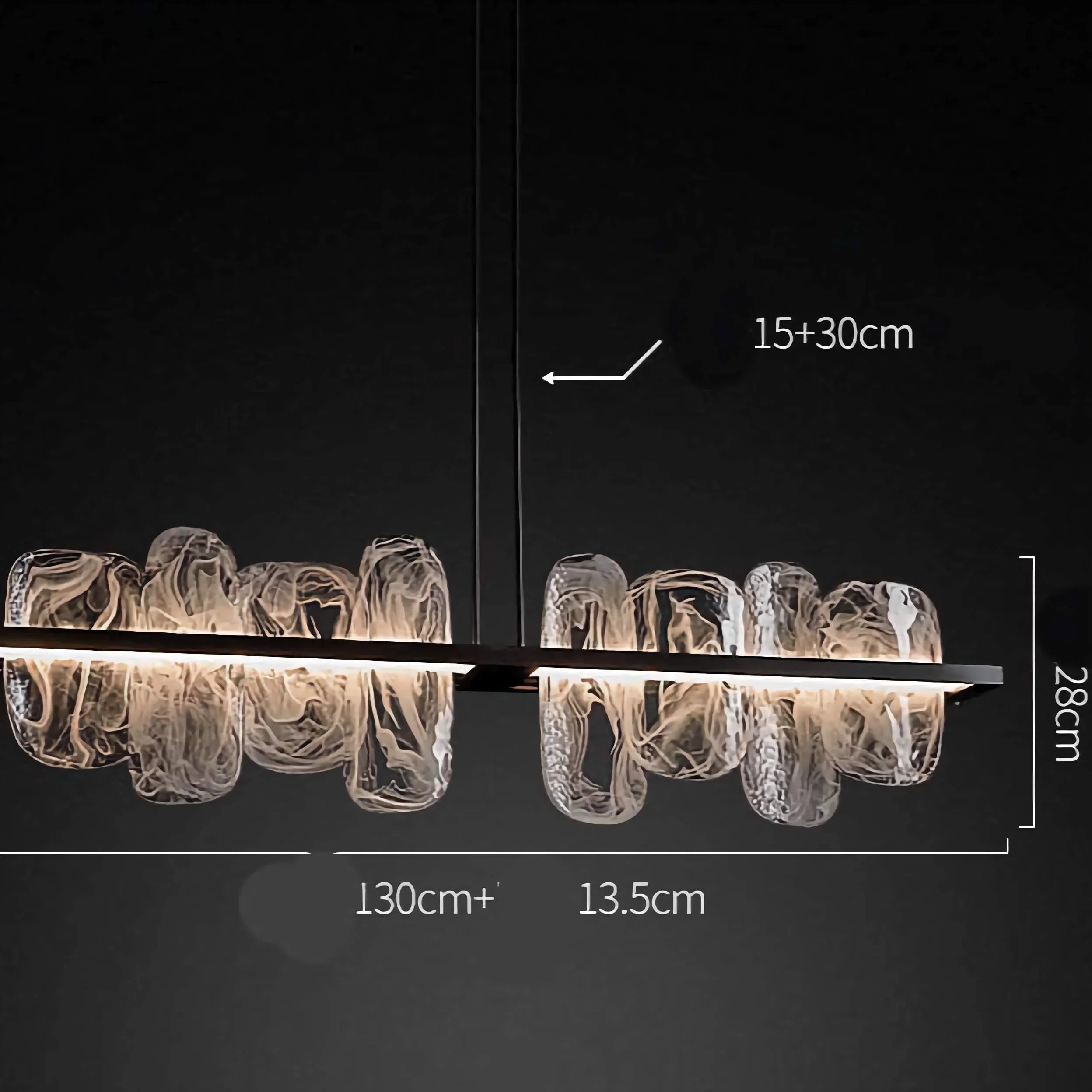 LINEAR GLASS CHANDELIER | CLPJS025L