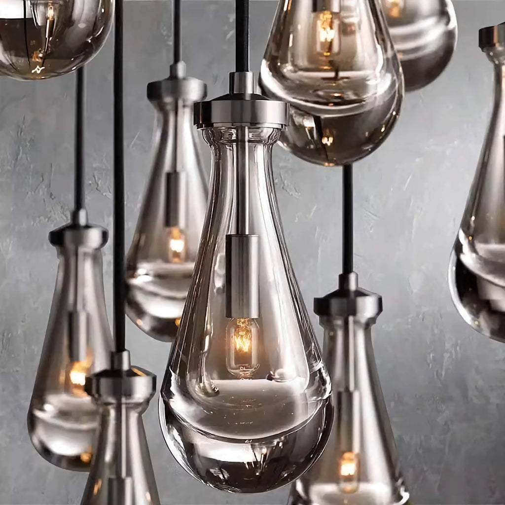 LINEAR RAINDROP GLASS CHANDELIER | CLHKA50CL
