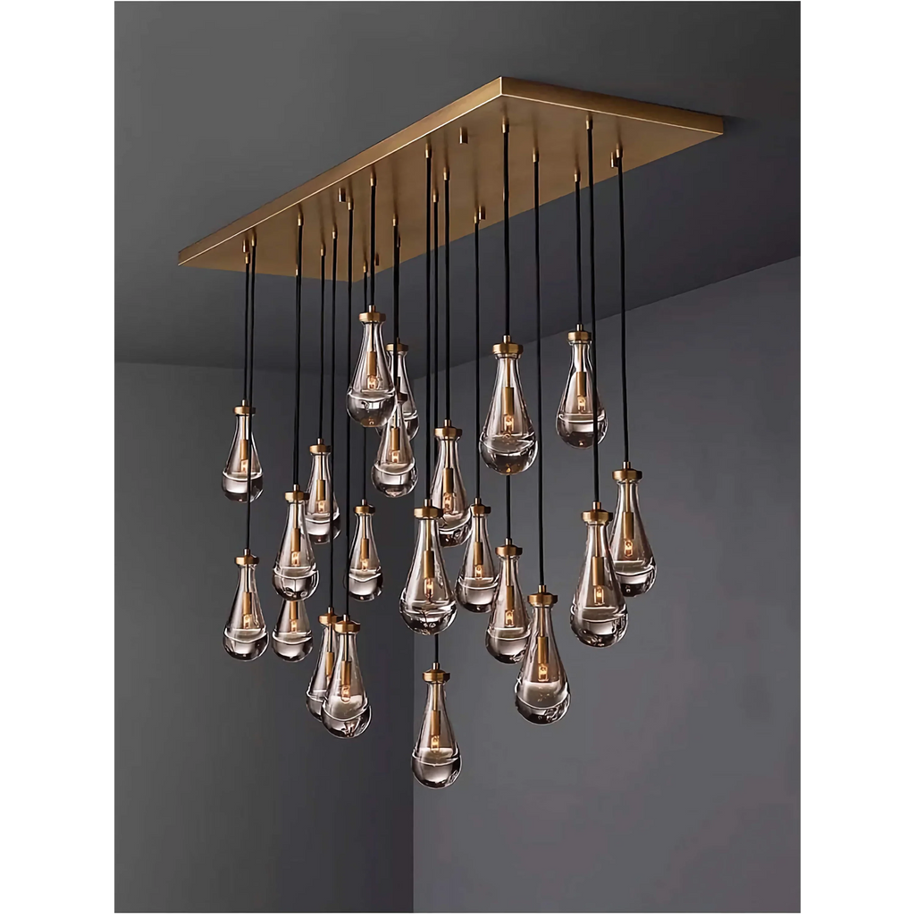 LINEAR RAINDROP GLASS CHANDELIER | CLHKA50CL