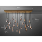 LINEAR RAINDROP GLASS CHANDELIER | CLHKA50CL