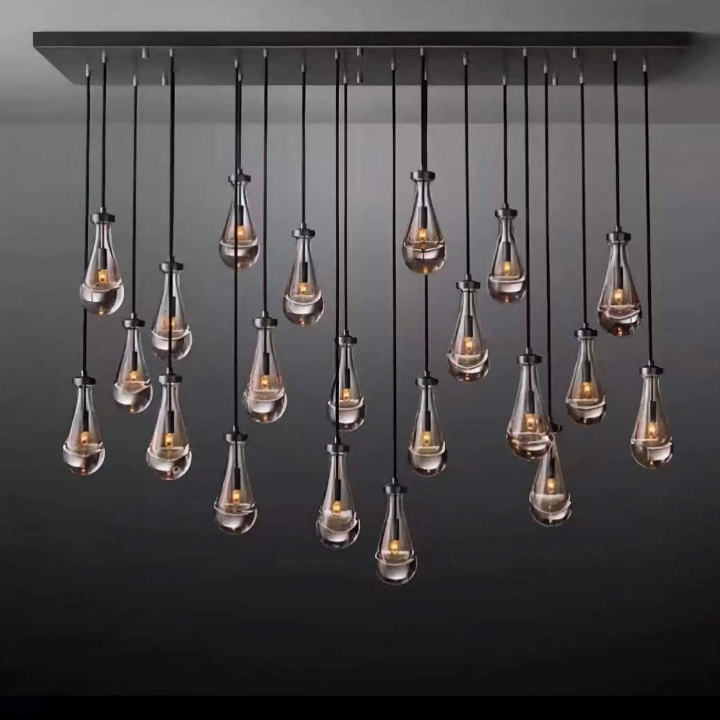 LINEAR RAINDROP GLASS CHANDELIER | CLHKA50CL