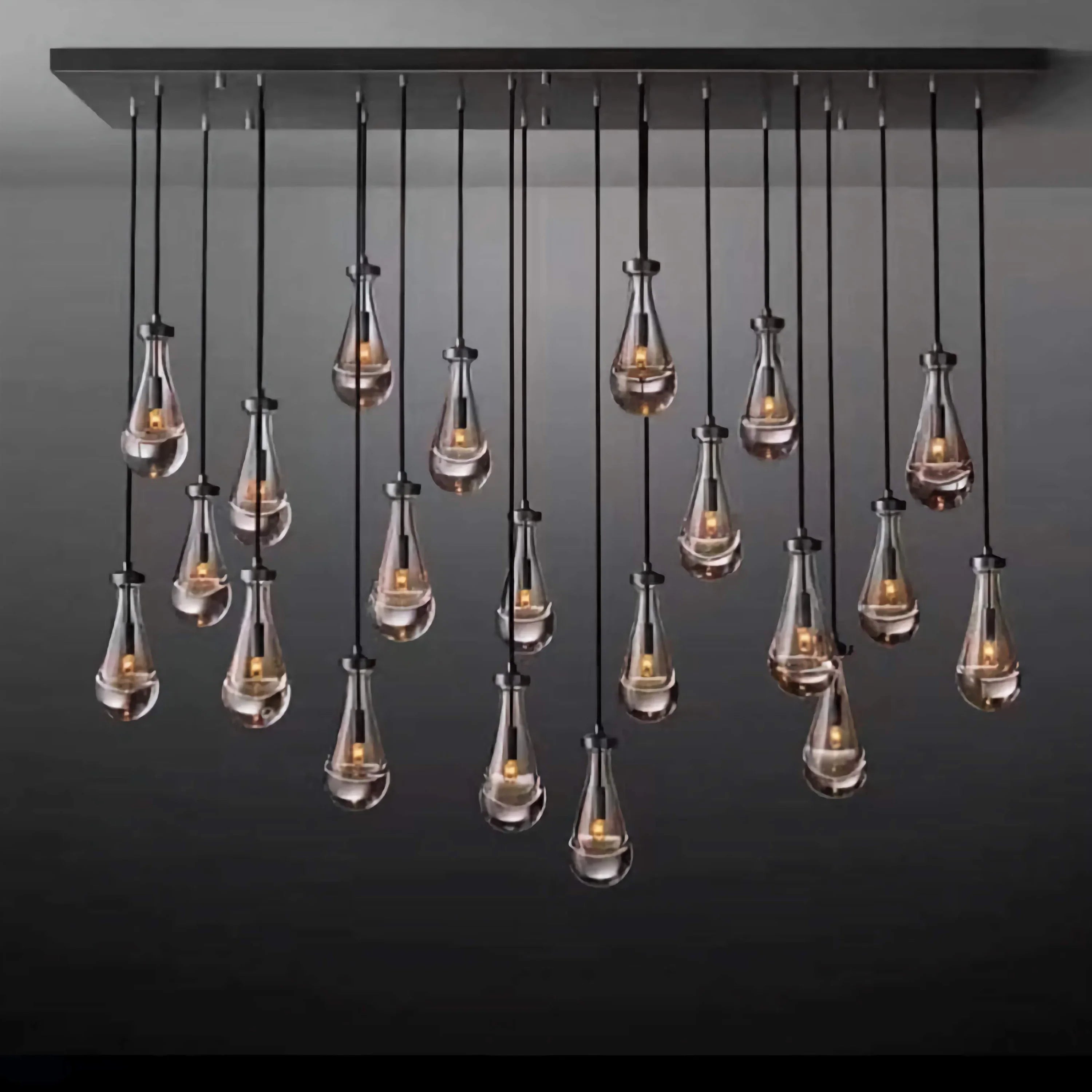 LINEAR RAINDROP GLASS CHANDELIER | CLHKA50CL