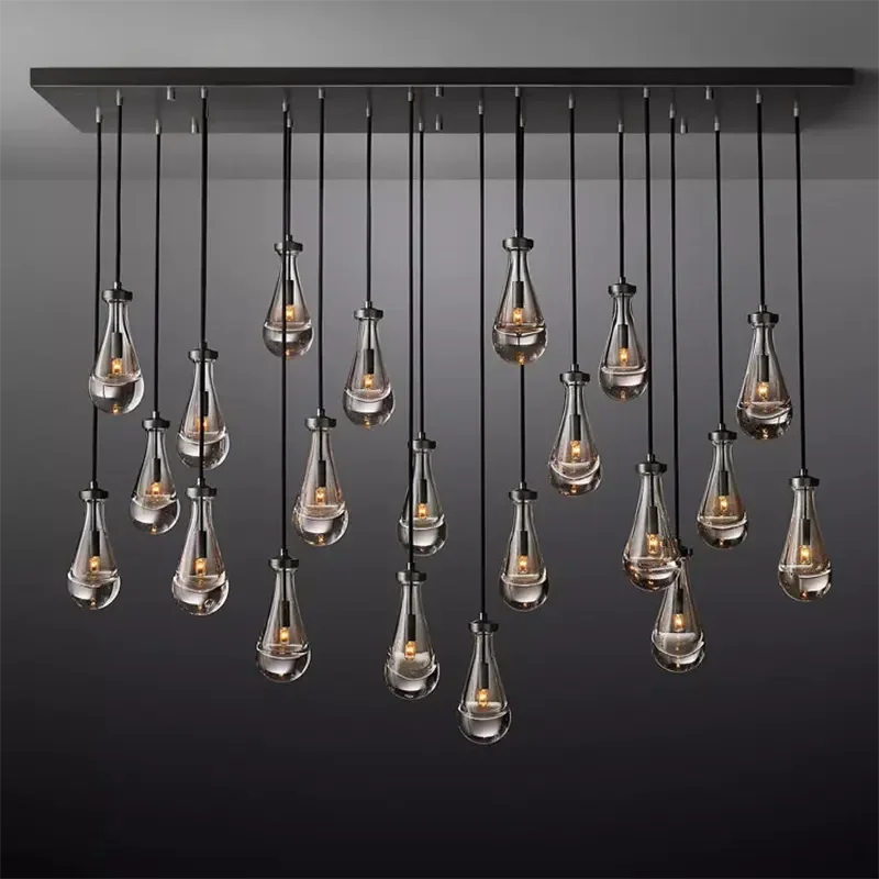 LINEAR RAINDROP GLASS CHANDELIER | CLHKA50CL