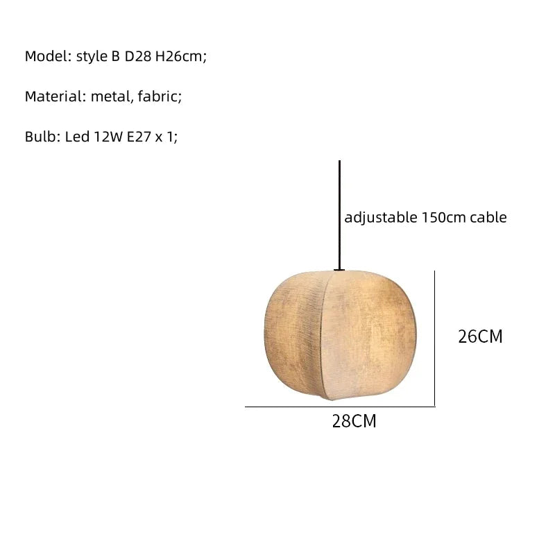 LINEN GLOBE PENDANT LIGHTS | CL855L52