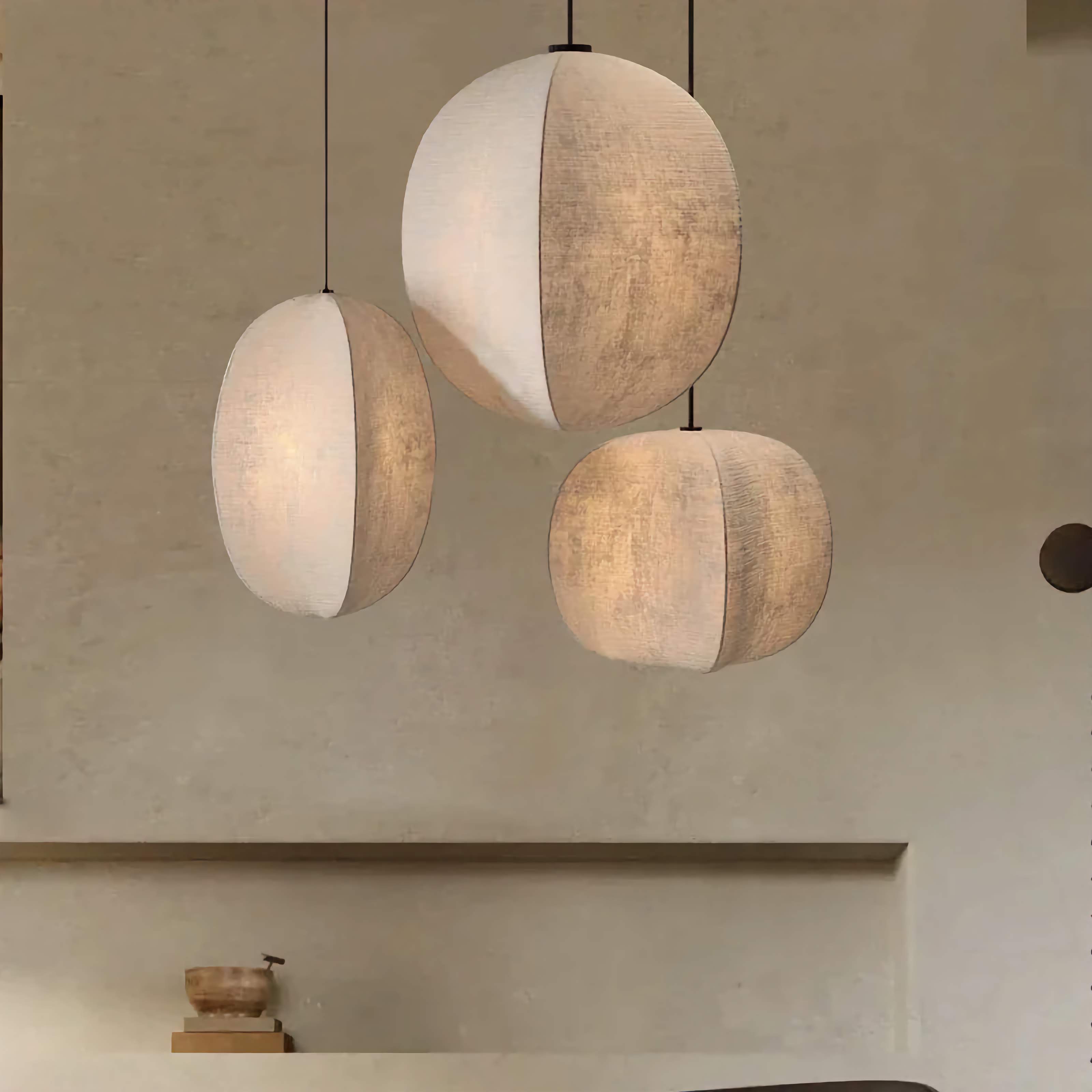 LINEN GLOBE PENDANT LIGHTS | CL855L52