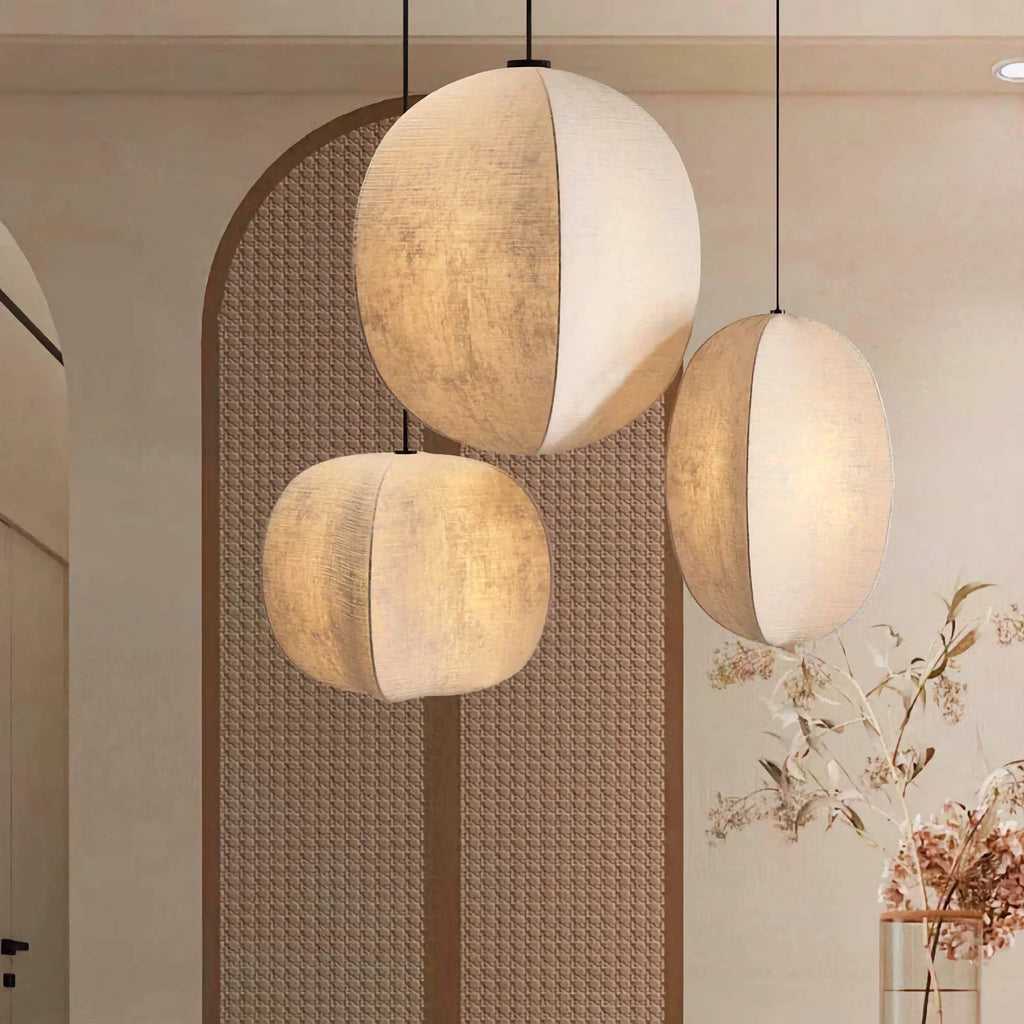 LINEN GLOBE PENDANT LIGHTS | CL855L52