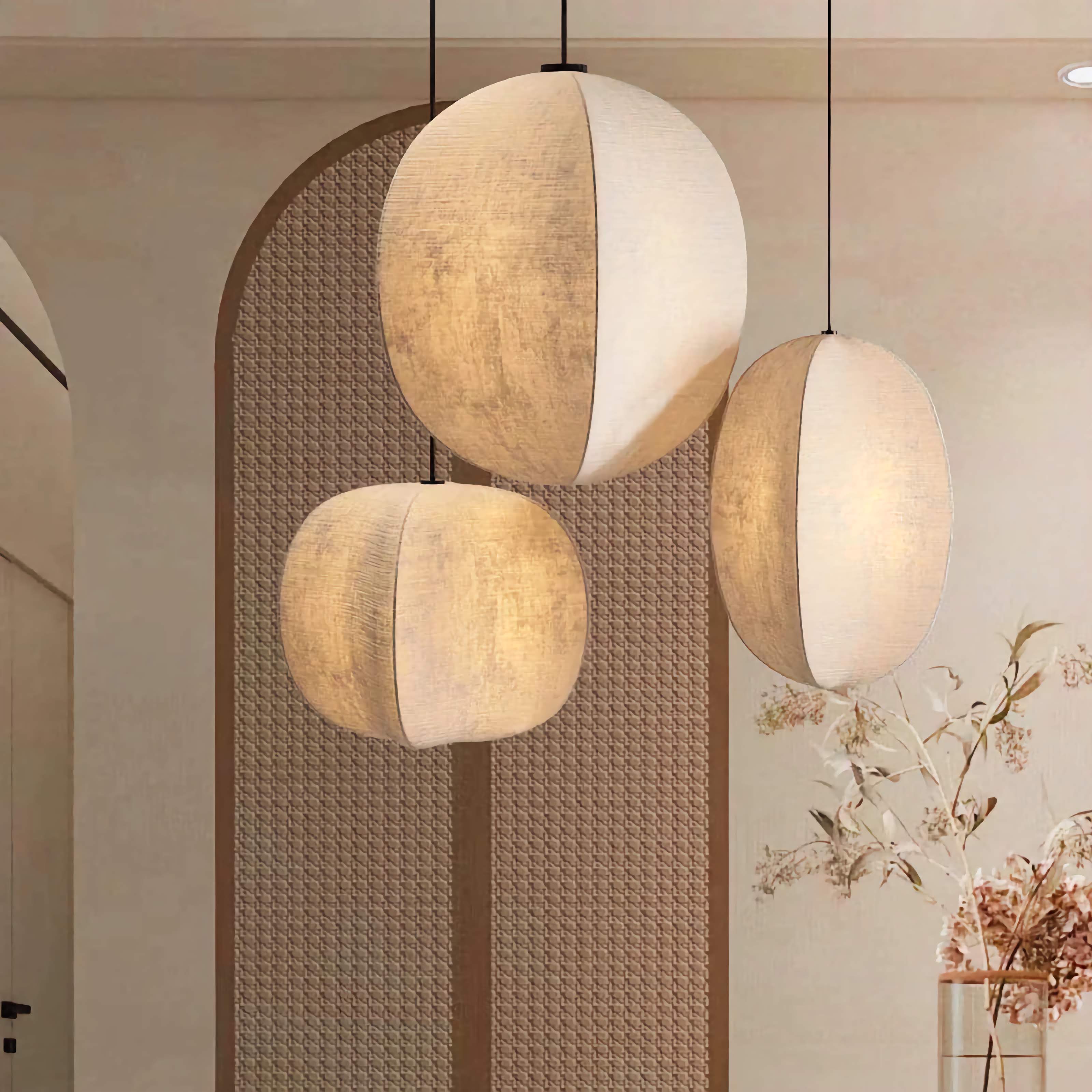 LINEN GLOBE PENDANT LIGHTS | CL855L52
