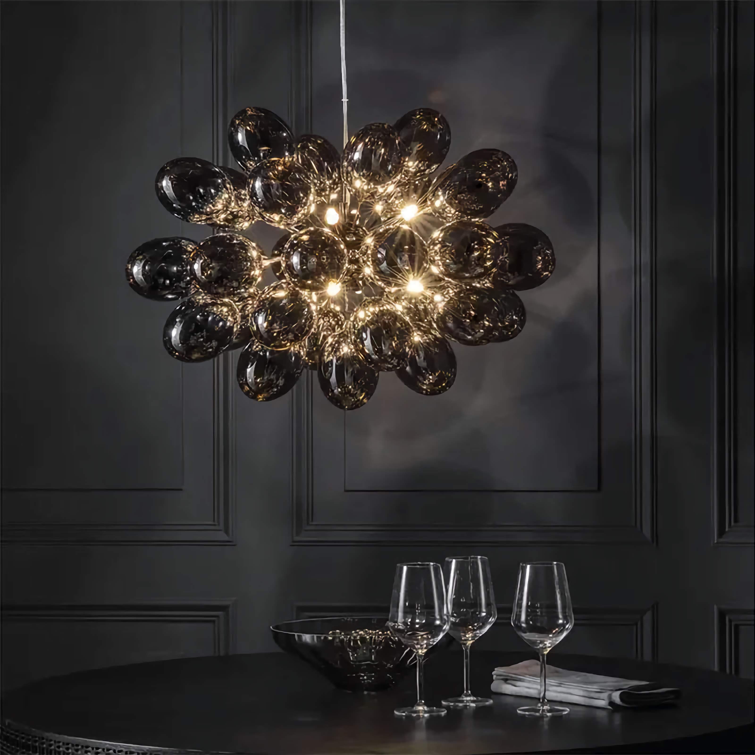 LIXVIN BLACK GRAPE GLASS CHANDELIER | CL85220N
