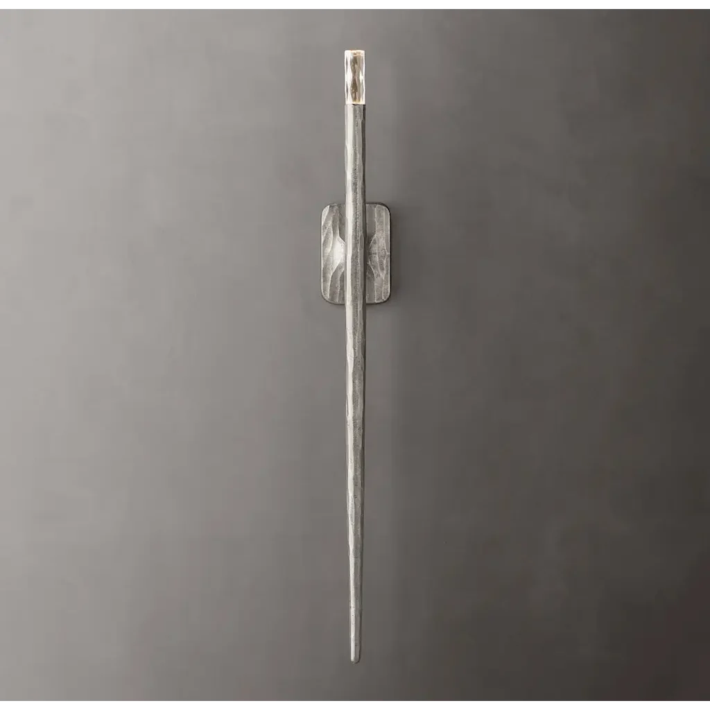 LONG Silver Brass WALL SCONCES | CLRE0079LS