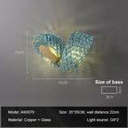 LUXMUR BLUE CRYSTAL WALL SCONCES