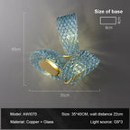 LUXMUR BLUE CRYSTAL WALL SCONCES