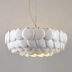 LUXURIOUS ROUND CHANDELIER | LAYERED SCALE PATTERN