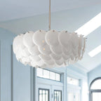 LUXURIOUS ROUND CHANDELIER | LAYERED SCALE PATTERN