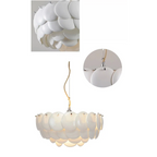 LUXURIOUS ROUND CHANDELIER | LAYERED SCALE PATTERN