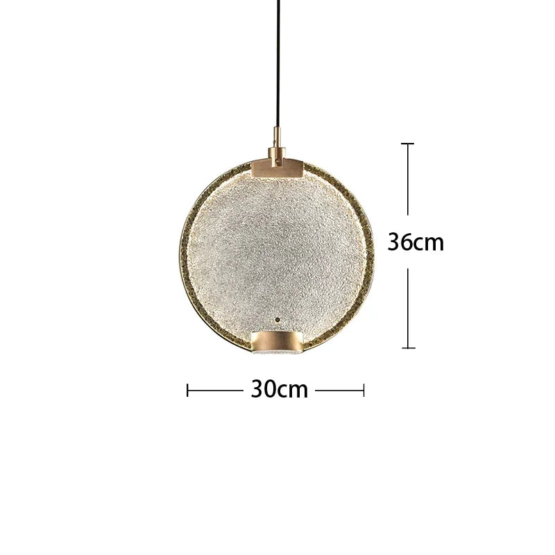 MANSIERO GREEN BRASS GLASS PENDANT LIGHTING