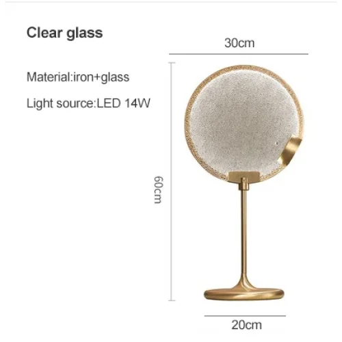 MANSIERO GREEN BRASS GLASS TABLE LAMP
