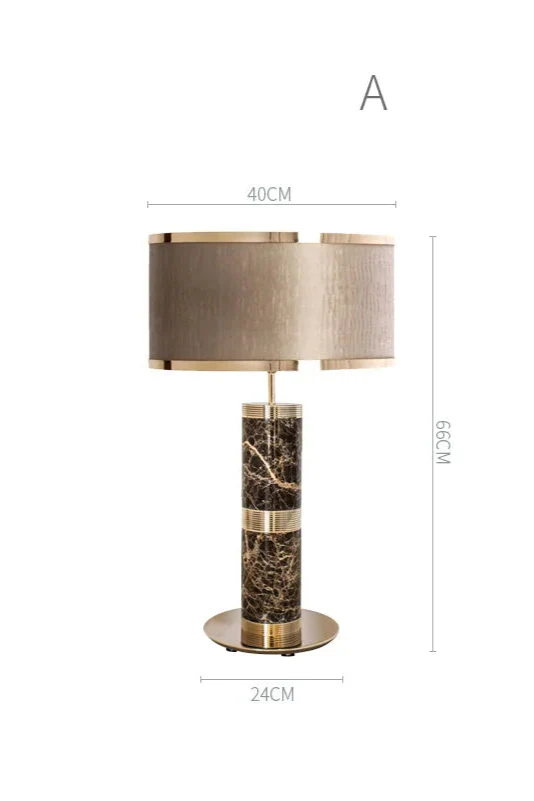 MARBLE & BRASS TABLE LAMP | CLSPSB957