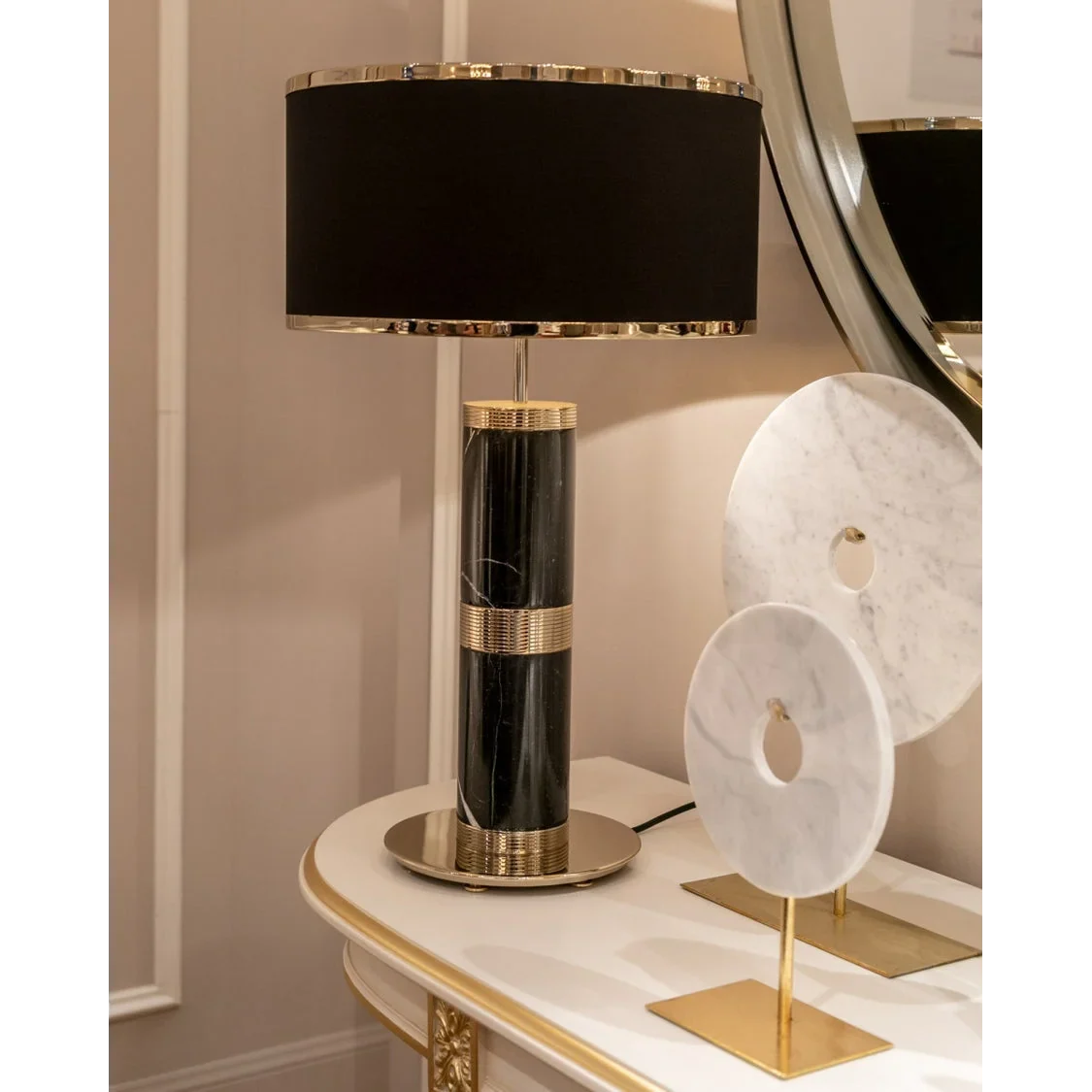 MARBLE & BRASS TABLE LAMP | CLSPSB957B