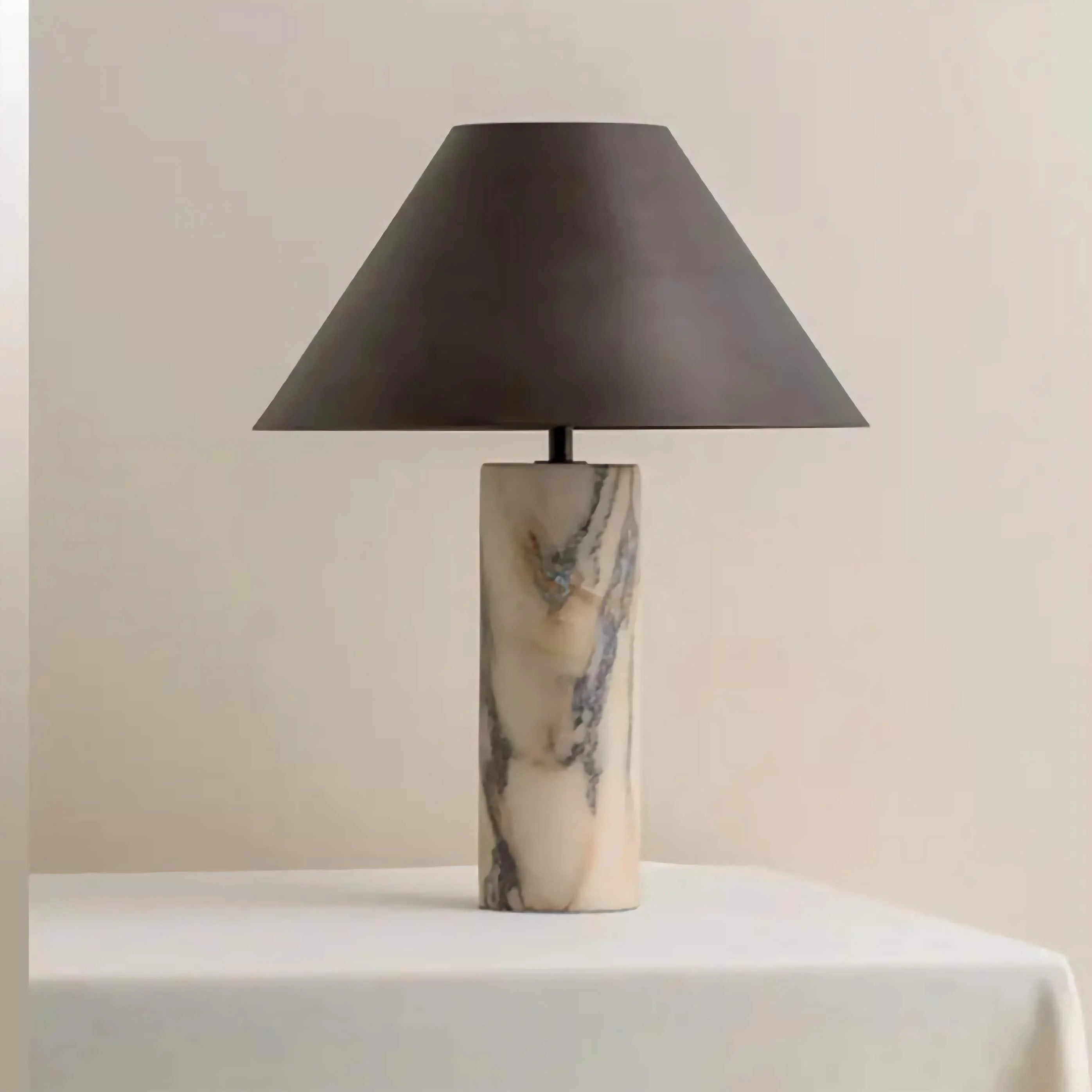 MARBLE COLUMN TABLE LAMP | CLBULS02