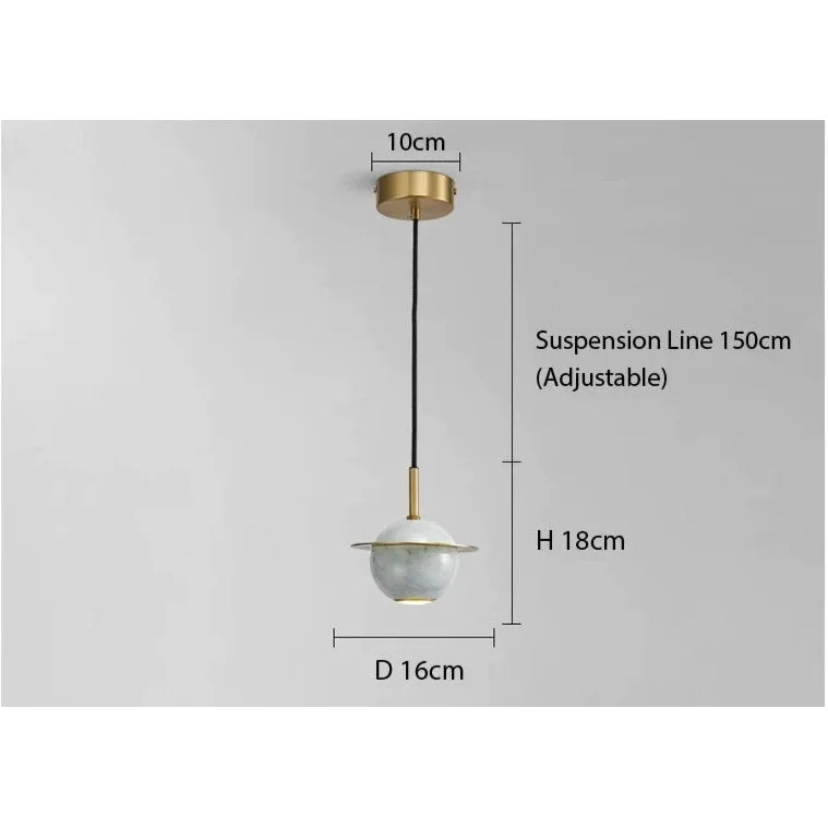 MARBLE COPPER CORD PENDANT LIGHTS | DESIGN CL841002